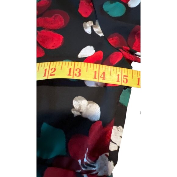 Urban Outfitters Michelle Black Red Floral Mini Dress S Black & Red - Picture 5 of 10